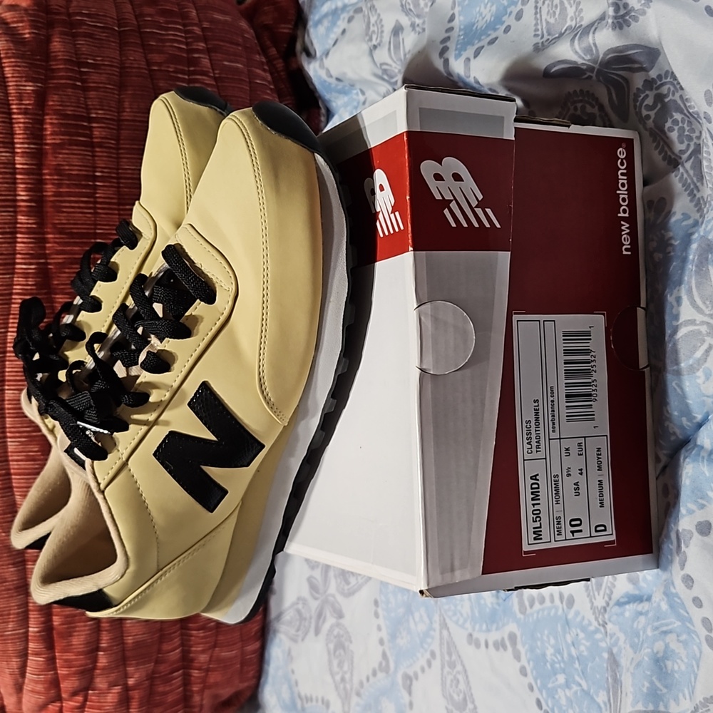 New Balance sz.10 Men's LikeNew! Style ML501MDA Light Khaki,black,white - Picture 4 of 9